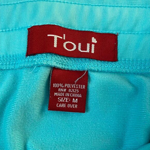 T'oui Women's Blue striped mini skirt athletic y2k - Picture 4 of 4